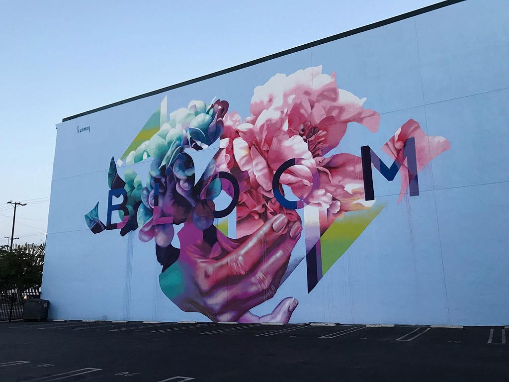 graffiti wall art bloom
