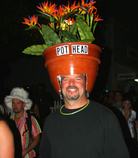 weed costume pot head